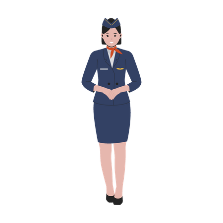 Woman flight attendant  Illustration