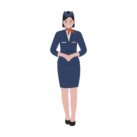 Woman flight attendant  Illustration