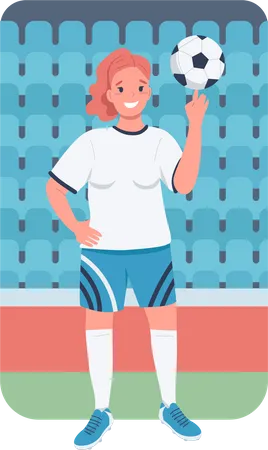 Woman footballer  Illustration