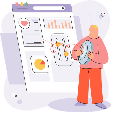 Woman getting online medical consultation  Illustration