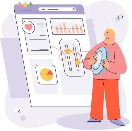 Woman getting online medical consultation  Illustration
