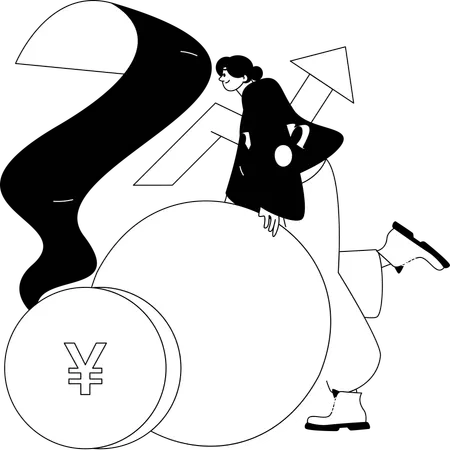 Woman getting payment receipt  Illustration