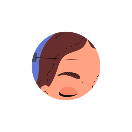 Woman getting procedure of facial beauty injection for skin rejuvenation  Illustration