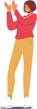 Woman giving applaud  Illustration