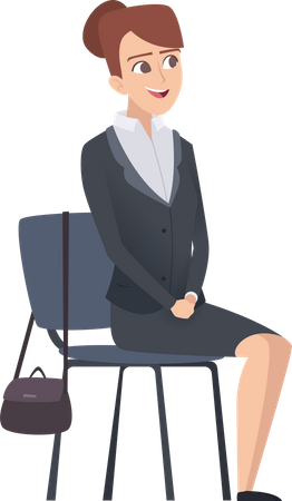 Woman giving interview  Illustration