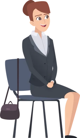 Woman giving interview  Illustration