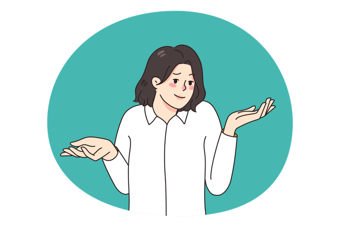 Woman giving pose  Illustration