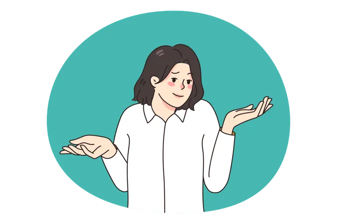 Woman giving pose  Illustration