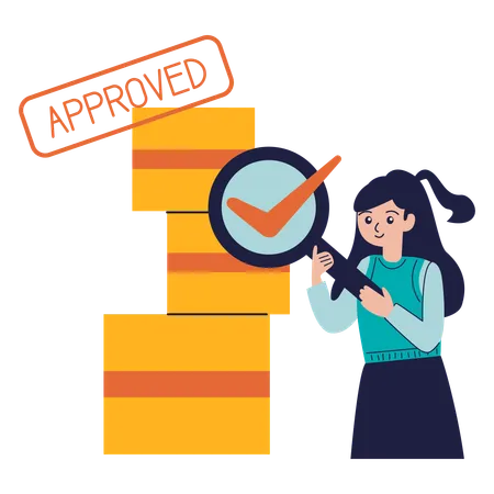 Woman giving Product Approval  Illustration