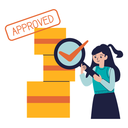 Woman giving Product Approval  Illustration