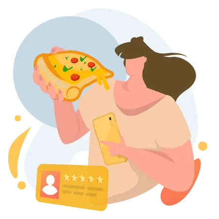 Pizza food reviews  Illustration