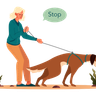 dog obey command illustration free download