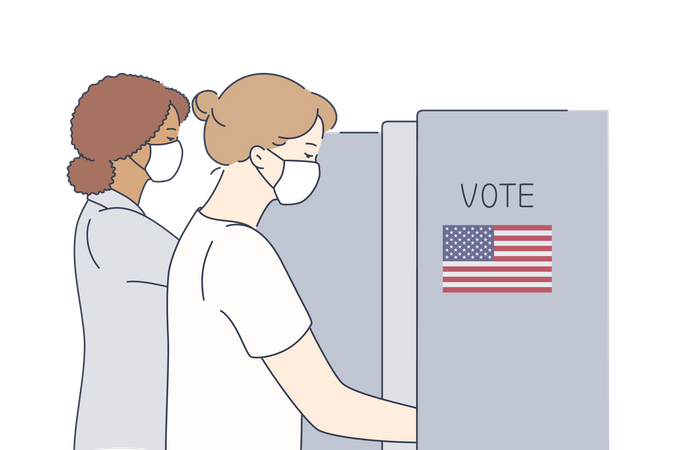 Woman giving Vote  Illustration