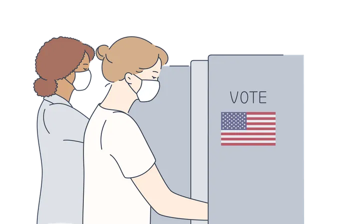 Woman giving Vote  Illustration