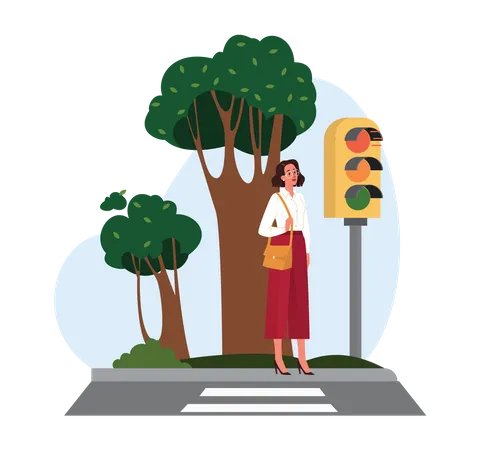 Woman going to the work  Illustration