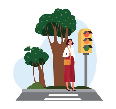 Woman going to the work  Illustration