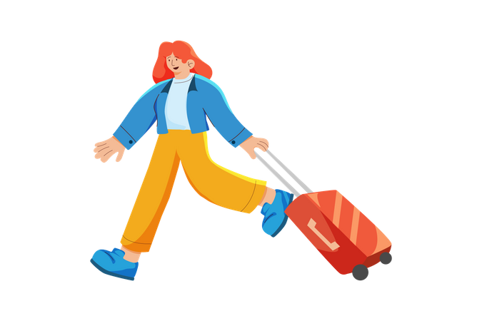 Woman going to travel  Illustration