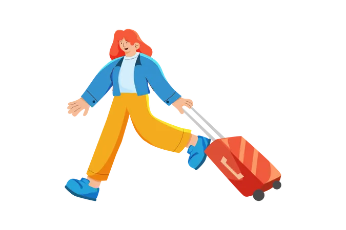 Woman going to travel  Illustration