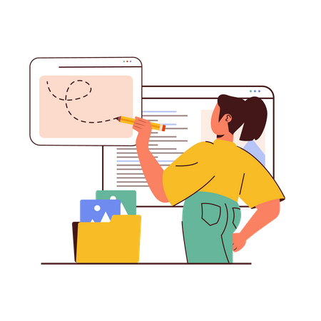 Woman Graphic Designer  Illustration