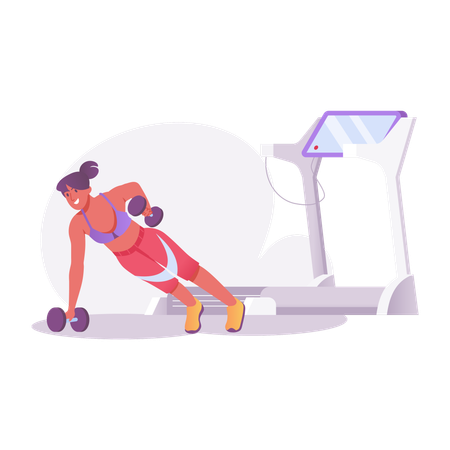 Woman Gym  Illustration