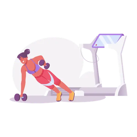 Woman Gym  Illustration