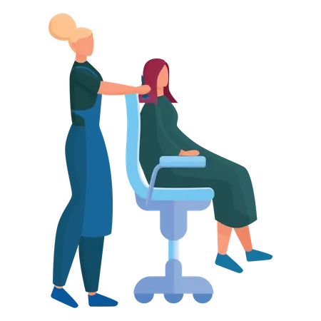 Woman hair dresser  Illustration