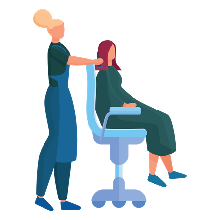 Woman hair dresser  Illustration