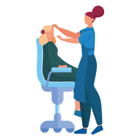 Woman hair dresser  Illustration