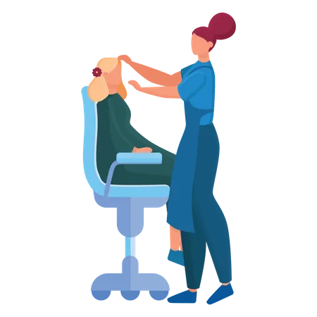 Woman hair dresser  Illustration