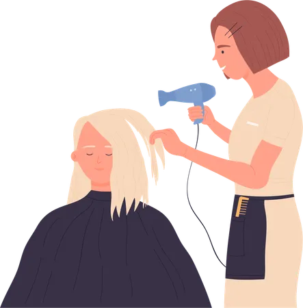 Woman Hairdresser  Illustration