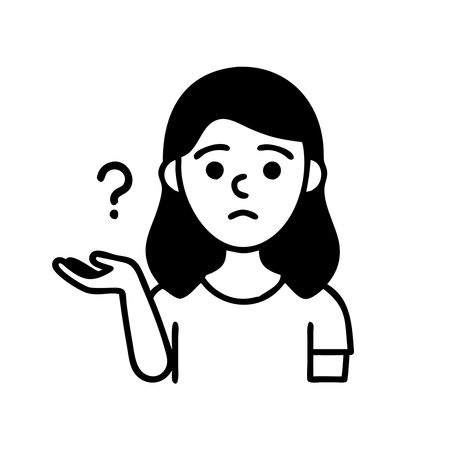 Woman having confused mind  Illustration