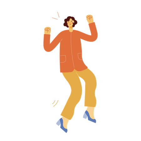 Woman having fun  Illustration