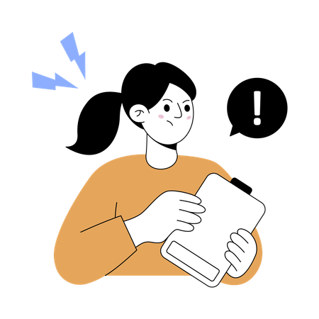 Woman having low battery  Illustration