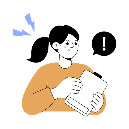Woman having low battery  Illustration