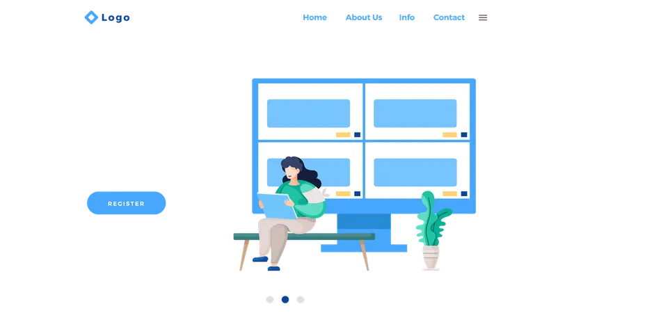 Woman having online meeting  Illustration