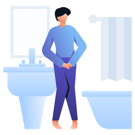 Woman having Pee  Illustration