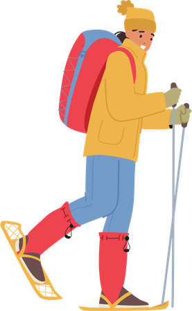 Woman Hiker  Illustration