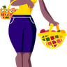 illustration for fresh vegetable basket