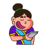 woman holding coin illustrations