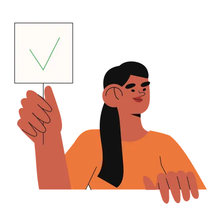 Cartoon Vector Illustration Of Yes No Banner Human Character Hold Placard In Hand On White Background Test Question Choice Hesitate Dispute Opposition Choice Dilemma Opponent View Illustration