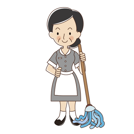 Woman housekeeper Illustration