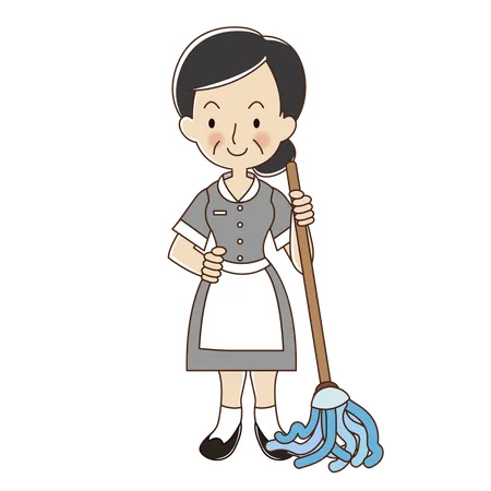 Woman housekeeper  Illustration