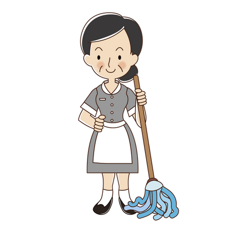 Woman housekeeper  Illustration