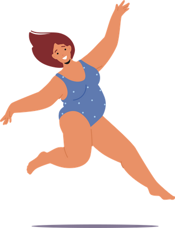 Woman In A Swimsuit  Illustration