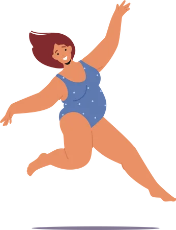 Woman In A Swimsuit  Illustration