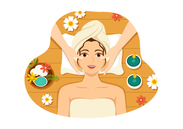 Woman in beauty spa  Illustration