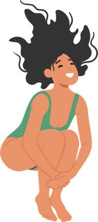 Woman In Bikini  Illustration