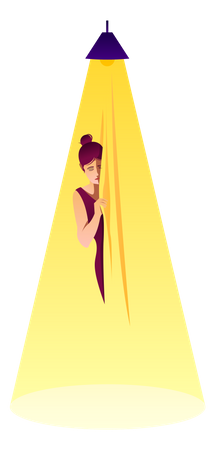 Woman in light Illustration