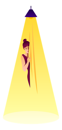 Woman in light  Illustration