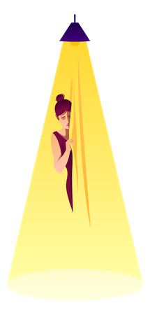 Woman in light  Illustration